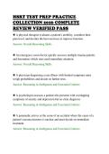 HSRT TEST PREP PRACTICE&NewLine;COLLECTION 2026 COMPLETE&NewLine;REVIEW VERIFIED PASS&NewLine;