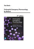 Test Bank - Prehospital Emergency Pharmacology&comma; 8th Edition &lpar;Bledsoe&comma; 2018&rpar;&comma; Chapter 1-17 &vert; All Chapters Covered