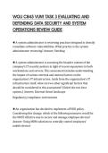 WGU C845 VUN1 TASK 3 EVALUATING AND&NewLine;DEFENDING DATA SECURITY AND SYSTEM&NewLine;OPERATIONS REVIEW GUIDE&NewLine;