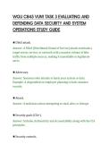 WGU C845 VUN1 TASK 3 EVALUATING AND&NewLine;DEFENDING DATA SECURITY AND SYSTEM&NewLine;OPERATIONS STUDY GUIDE