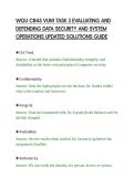 WGU C845 VUN1 TASK 3 EVALUATING AND&NewLine;DEFENDING DATA SECURITY AND SYSTEM&NewLine;OPERATIONS UPDATED SOLUTIONS GUIDE