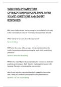 WGU C854 POWER FORM&NewLine;OPTIMIZATION PROPOSAL FINAL PAPER&NewLine;SOLVED QUESTIONS AND EXPERT&NewLine;RESPONSES
