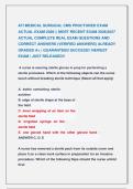 ATI MEDICAL SURGICAL CMS PROCTORED EXAM &NewLine;ACTUAL EXAM 2026 &vert;&vert; MOST RECENT EXAM 2026&vert;2027 &NewLine;ACTUAL COMPLETE REAL EXAM QUESTIONS AND &NewLine;CORRECT ANSWERS &lpar;VERIFIED ANSWERS&rpar; ALREADY &NewLine;GRADED A&plus; &vert; GUARANTEED SUCCESS&excl;&excl; NEWEST &NewLine;EXAM &vert; JUST RELEASED&excl;&excl;
