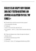 NUR1212 EXAM SCRIPT &lpar;NEW VERSION&NewLine;2026&sol;2027&rpar; TESTED QUESTIONS AND&NewLine;ANSWERS GUARANTEED TO PASS&period; TOP&NewLine;SCORE A&plus;