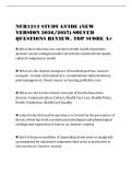 NUR1213 STUDY GUIDE &lpar;NEW&NewLine;VERSION 2026&sol;2027&rpar; SOLVED&NewLine;QUESTIONS REVIEW&period; TOP SCORE A&plus;