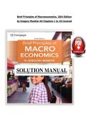 Brief Principles of Macroeconomics&comma; 10th Edition &NewLine;by Gregory Mankiw All Chapters 1 to 18 Covered 