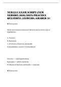 NUR1213 EXAM SCRIPT &lpar;NEW&NewLine;VERSION 2026&sol;2027&rpar; PRACTICE&NewLine;QUESTIONS ANSWERS&period; GRADED A&plus;