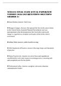NUR1213 FINAL EXAM ACTUAL PAPER&lpar;NEW&NewLine;VERSION 2026&sol;2027&rpar;QUESTIONS SOLUTIONS&NewLine;GRADED A&plus;