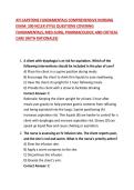 ATI CAPSTONE FUNDAMENTALS COMPREHENSIVE NURSING EXAM&colon; 200 NCLEX-STYLE QUESTIONS COVERING FUNDAMENTALS&comma; MED-SURG&comma; PHARMACOLOGY&comma; AND CRITICAL CARE &lpar;WITH RATIONALES&rpar;