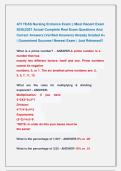 ATI TEAS Nursing Entrance Exam &vert;&vert; Most Recent Exam &NewLine;2026&vert;2027 Actual Complete Real Exam Questions And &NewLine;Correct Answers &lpar;Verified Answers&rpar; Already Graded A&plus; &NewLine;&vert; Guaranteed Success&excl; Newest Exam &vert; Just Released&excl;&excl;