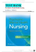 Test Bank For Psychiatric Mental Health Nursing&comma; 10th Edition by Sheila L&period; Videbeck&vert; All Chapters 1-24&vert; 9781975239152&vert; UPDATED