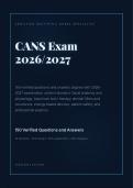 CANS ACTUAL EXAM 2026&sol;2027 &vert; 150 Verified Questions & Answers &vert; Certified Aesthetic Nurse Specialist Prep &vert; Latest Edition &vert; Pass Guaranteed - A&plus; Graded&NewLine;&NewLine;