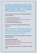 CALIFORNIA ARF ADMINISTRATOR CERTIFICATION EXAM &vert;&vert; &NewLine;MOST RECENT EXAM 2026&vert;2027 ACTUAL COMPLETE REAL &NewLine;EXAM QUESTIONS AND CORRECT ANSWERS &lpar;VERIFIED &NewLine;ANSWERS&rpar; ALREADY GRADED A&plus; &vert; GUARANTEED &NewLine;SUCCESS&excl;&excl; NEWEST EXAM &vert;JUST RELEASED&excl;&excl;