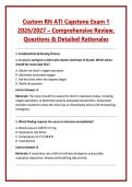 Custom RN ATI Capstone Exam 1 &NewLine;2026&sol;2027 &ndash; Comprehensive Review&comma; &NewLine;Questions & Detailed Rationales