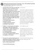 CFE Bankruptcy Fraud Law 2023 &sol; Score 100&percnt; Exam Prep &sol; Certified Fraud Examiner Study Guide & Test Bank&NewLine;&NewLine;