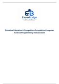 Robotics Education & Competition Foundation Computer Science&sol;Programming module exam