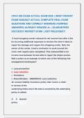 CPCU 500 EXAM ACTUAL EXAM 2026 &vert;&vert; MOST RECENT &NewLine;EXAM 2026&vert;2027 ACTUAL COMPLETE REAL EXAM &NewLine;QUESTIONS AND CORRECT ANSWERS &lpar;VERIFIED &NewLine;ANSWERS&rpar; ALREADY GRADED A&plus; &vert; GUARANTEED &NewLine;SUCCESS&excl;&excl; NEWEST EXAM &vert; JUST RELEASED&excl;&excl;