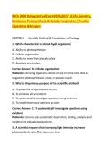 BIOL 1408 Biology Actual Exam 2026&sol;2027 &vert; Cells&comma; Genetics&comma; &NewLine;Evolution&comma; Photosynthesis & Cellular Respiration &vert; Practice &NewLine;Questions & Answers