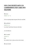 WGU C960 DISCRETE MATH II OA&NewLine;COMPREHENSIVE STUDY GUIDE WITH&NewLine;SOLUTIONS