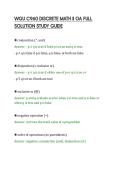 WGU C960 DISCRETE MATH II OA FULL&NewLine;SOLUTION STUDY GUIDE&NewLine;