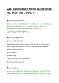 WGU C960 DISCRETE MATH II OA QUESTIONS&NewLine;AND SOLUTIONS GRADED A&plus;