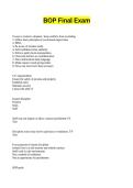 BOP Final Exam Questions And Answers
