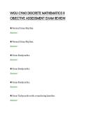 WGU C960 DISCRETE MATHEMATICS II&NewLine;OBJECTIVE ASSESSMENT EXAM REVIEW