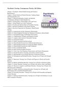 Test Bank Psychiatric Nursing Contemporary Practice 8th Edition&NewLine;