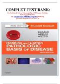 COMPLET TEST BANK&colon;&NewLine;For Robbins & Cotran Pathologic Basis Of Disease &lpar;Robbins Pathology&rpar; 9th Edition&NewLine;By Vinay Kumar Mbbs Md Frcpath &lpar;Author&rpar;&comma;&NewLine;Questions And Answers Graded A&plus;&NewLine;