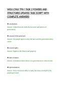 WGU C963 TFN 1 TASK 2 POWERS AND&NewLine;STRUCTURES UPDATED TASK SCRIPT WITH&NewLine;COMPLETE ANSWERS