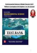 Environmental Science A Global Concern 16&sol;E &NewLine;William Cunningham All Chapters 1 to 25 Covered