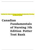 Test Bank for Potter and Perry's Canadian Fundamentals of Nursing 7th Edition by Astle & Duggleby &vert; ISBN 9780323870658