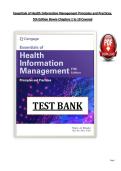Essentials of Health Information Management Principles and Practices&comma; &NewLine;5th Edition Bowie Chapters 1 to 10 Covered 