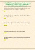 ASVAB MEPS Exam 2025&sol;2026 &vert; Practice Questions & Answers with Rationales &vert; Complete Exam Prep