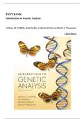 Test Bank for Introduction to Genetic Analysis 12th Edition by Anthony J&period;F&period; Griffiths&comma; John Doebley&comma; Catherine Peichel & David A&period; Wassarman &vert; ISBN 9781319114787