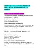 ATI RN Fundamentals Proctored EXAM LATEST 200 &NewLine;QUESTIONS AND 100- Verified ANSWERS JUST &NewLine;&NewLine;RELEASED