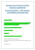 Ontario On-Site Sewage Systems Technical Examination 2026 &vert; 100&plus; Practice Questions with Answers & Detailed Rationales