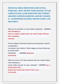 DMI SOCIAL MEDIA MARKETING EXAM ACTUAL  &NewLine;EXAM 2026 &vert;&vert; MOST RECENT EXAM 2026&vert;2027 ACTUAL &NewLine;COMPLETE REAL EXAM QUESTIONS AND CORRECT &NewLine;ANSWERS &lpar;VERIFIED ANSWERS&rpar; ALREADY GRADED &NewLine;A&plus; &vert; GUARANTEED SUCCESS&excl;&excl; NEWEST EXAM &vert; JUST &NewLine;RELEASED&excl;&excl;  