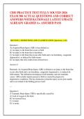 CBIS PRACTICE TEST FULLY SOLVED 2026 &NewLine;EXAM 300 ACTUAL QUESTIONS AND CORRECT &NewLine;ANSWERS WITH RATIONALE LATEST UPDATE &NewLine;ALREADY GRADED A&plus; ASSURED PASS 