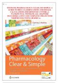 Test Bank for Pharmacology Clear & Simple 4th Edition by Cynthia J&period; Watkins &vert; Chapters 1&ndash;21 &vert; ISBN 9781719644747