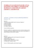 FLORIDA LP GAS & RULES EXAM 300 ACTUAL &NewLine;QUESTIONS AND CORRECT ANSWERS WITH &NewLine;RATIONALE LATEST UPDATE ALREADY &NewLine;GRADED A&plus; ASSURED PASS