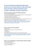 NR 567 ADVANCED PHARM MIDTERM EXAM &NewLine;GUIDE ACTUAL EXAM COMPLETE 200 QUESTIONS &NewLine;WITH DETAILED VERIFIED ANSWERS &lpar;100&percnt; &NewLine;CORRECT ANSWERS&rpar; &sol;ALREADY GRADED A&plus; 