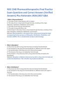 NSG 1540 Pharmacotherapeutics Final Practice &NewLine;Exam Questions and Correct Answers &lpar;Verified &NewLine;Answers&rpar; Plus Rationales 2026&vert;2027 Q&A