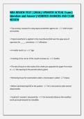 RDA REVIEW TEST &lbrack;2026&rsqb; UPDATED ACTUAL Exam &vert;&NewLine;Question and Answer &vert; VERIFIED ANSWERS AND EXAM&NewLine;REVIEW