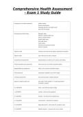 Comprehensive Health Assessment &ndash; Exam 1 Study Guide
