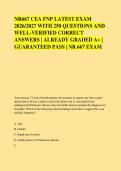 NR667 CEA FNP LATEST EXAM &NewLine;2026&sol;2027 WITH 250 QUESTIONS AND &NewLine;WELL-VERIFIED CORRECT &NewLine;ANSWERS &vert; ALREADY GRADED A&plus; &vert; &NewLine;GUARANTEED PASS &vert; NR 667 EXAM 