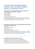 TIPS EXAM &lpar;UPDATED 2026&rpar; QUESTIONS & &NewLine;ANSWERS &vert; WITH 100&percnt; CORRECT ANSWERS &NewLine;GRADED A&plus; GUARANTEED SUCCESS&excl;&excl; 