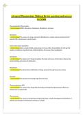 Advanced Pharmacology Midterm Review 2026&sol;2027 &ndash; Questions and Answers &vert; A&plus; Grade Study Guide