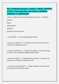 BCS Foundation Business Analysis &lbrack;2026&rsqb; UPDATED&NewLine;ACTUAL Exam &vert; Question and Answer &vert; VERIFIED&NewLine;ANSWERS & EXAM REVIEW