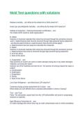 Mold Test questions with solutions